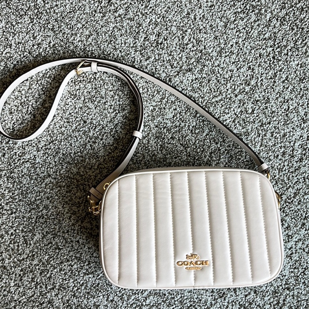Coach Chalk Puffy Linear Quilting Jes Crossbody